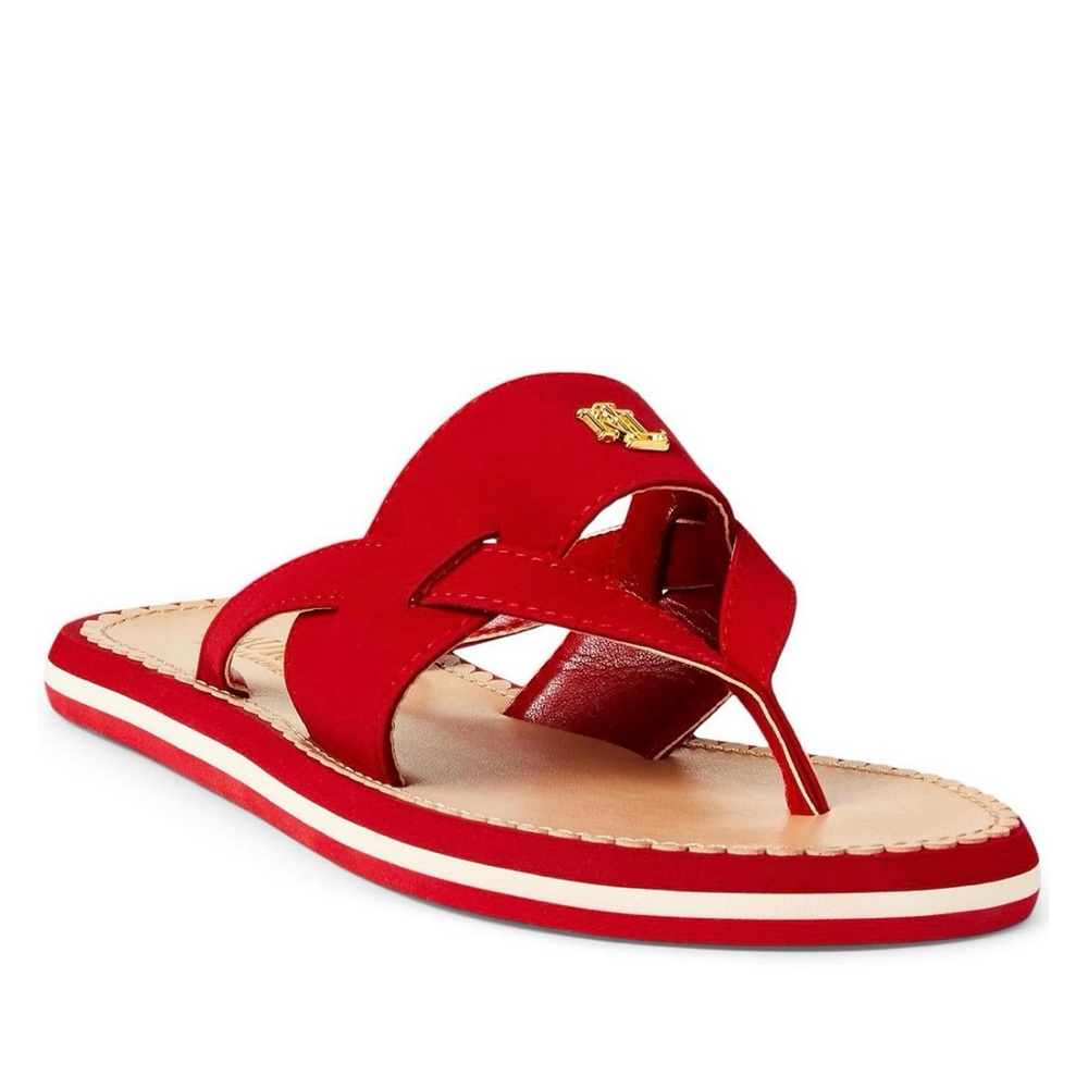 ♥️Like New! LAUREN RALPH LAUREN Rosalind Lauren Red Sandals in Size 6♥️